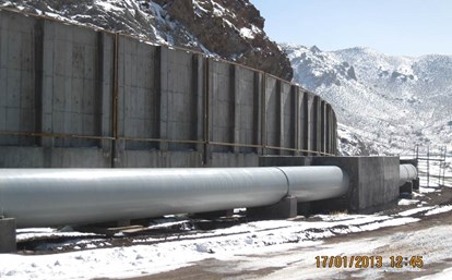 Construction of water Transmission lines, tailings, return water, and concrete water storage tanks