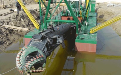 Dredging of the sea water pumping station basin at Bandar Abbas Power Station